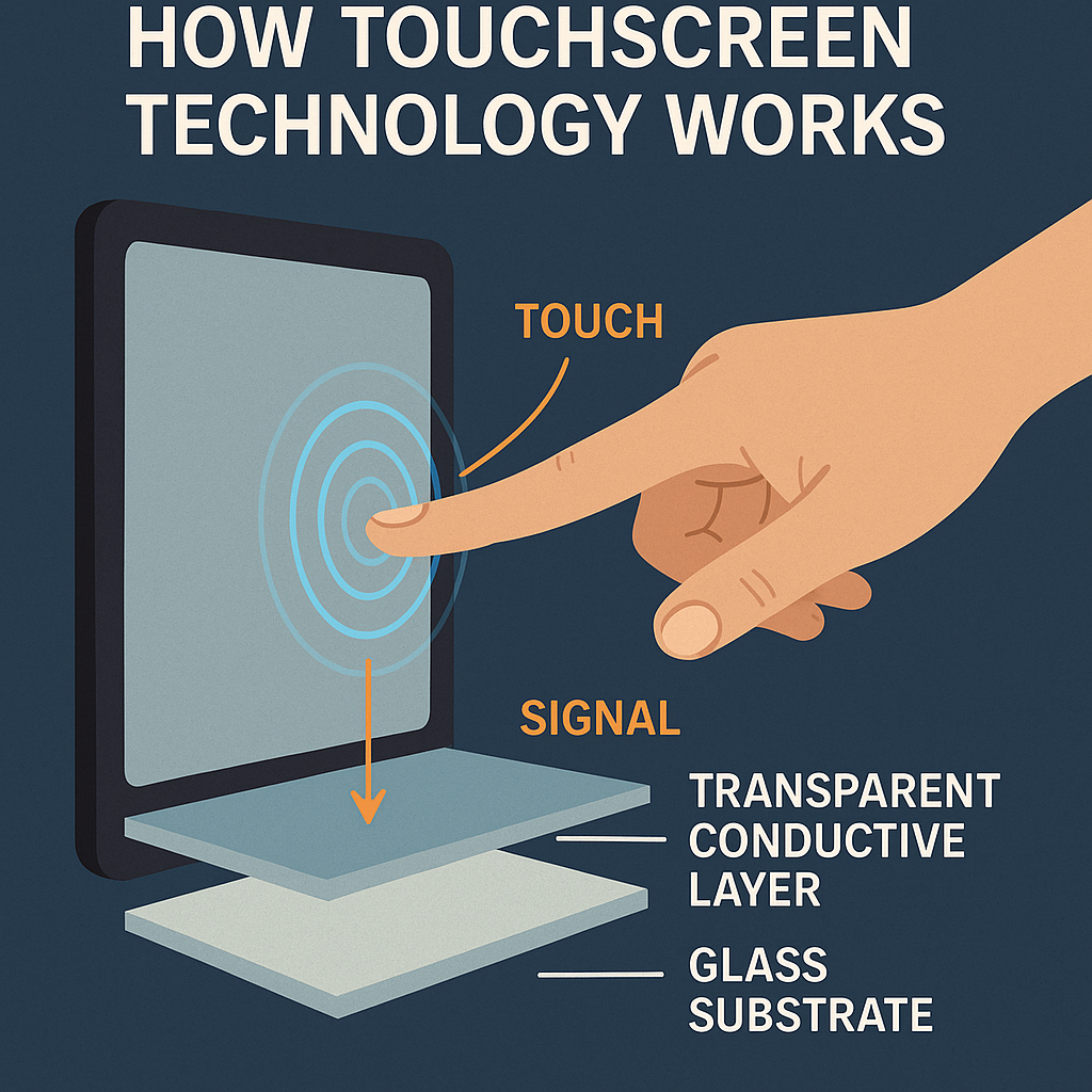How touchscreen works: science image