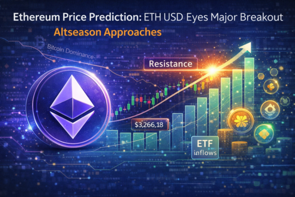 Ethereum price chart showing consolidation before a potential breakout with altseason indicators