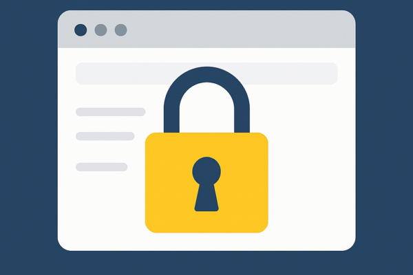 Visual illustration of how SSL certificates secure data between a browser and a server