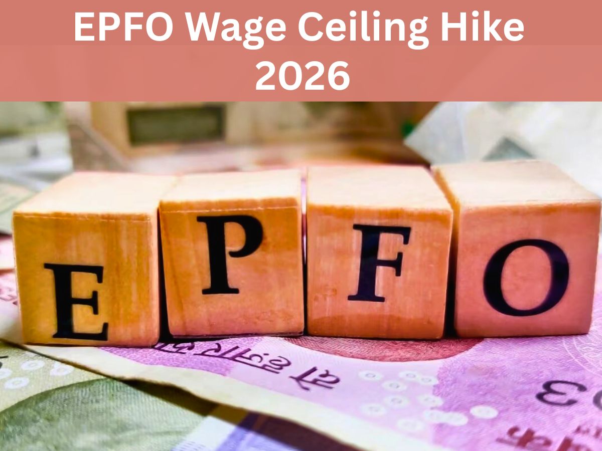 Illustration showing the impact of EPFO wage ceiling hike on employee salary, provident fund contributions, and pension benefits