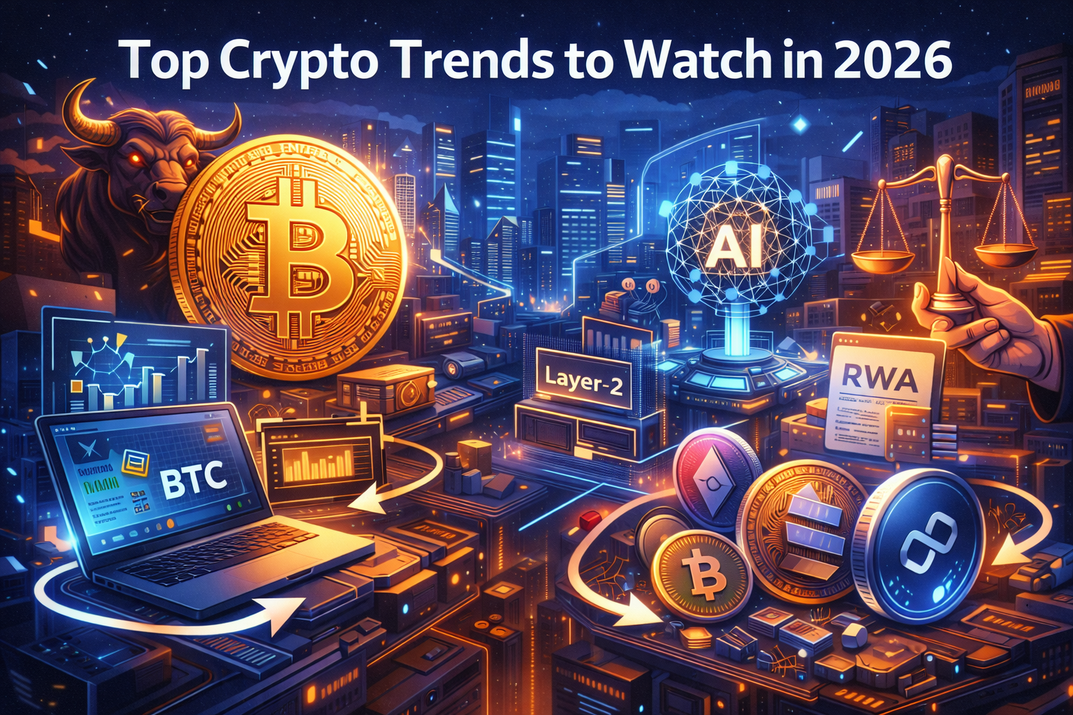 Image highlighting the crypto trends in 2026 and what shall you do