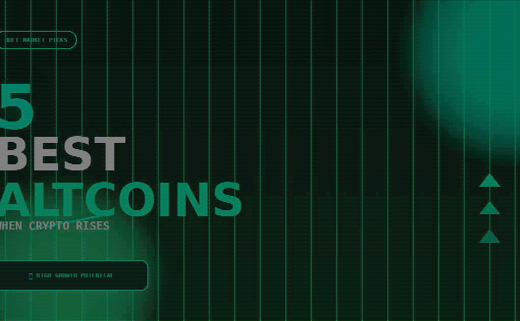 Cryptocurrency coins including Ethereum, Solana, and Cardano representing best altcoins to buy during market uptrend